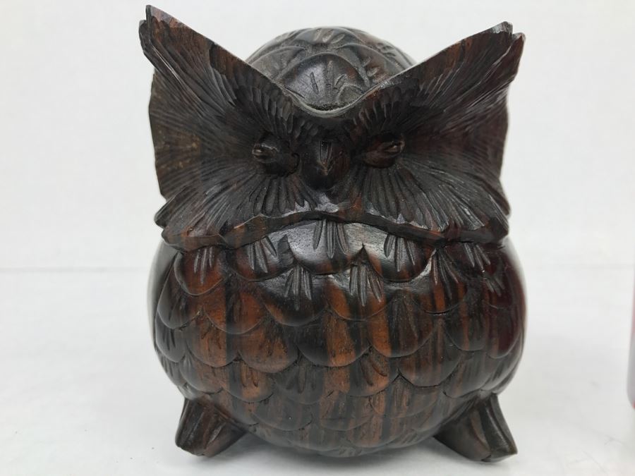 Well Executed Ironwood Owl Wood Carved Sculpture [Photo 4]