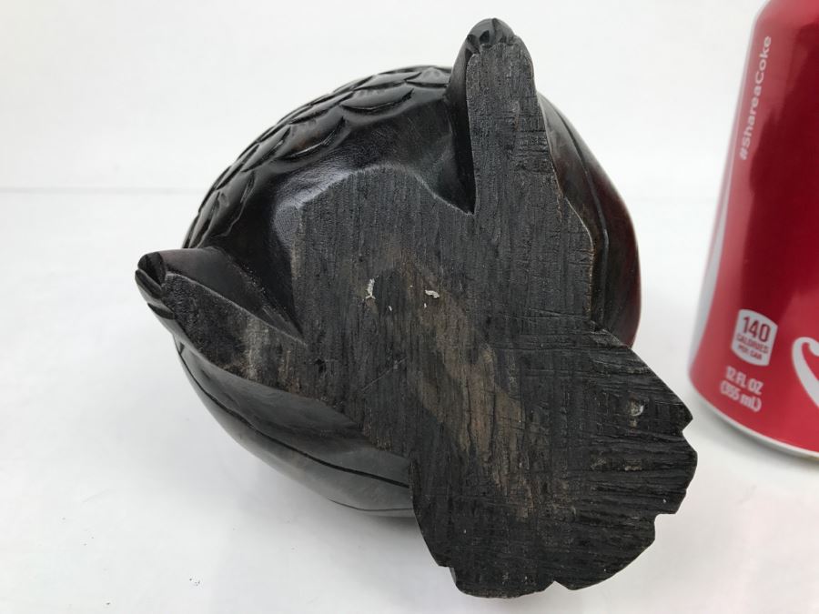 Well Executed Ironwood Owl Wood Carved Sculpture [Photo 16]
