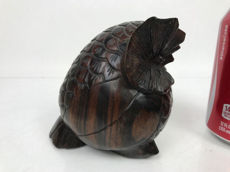 Well Executed Ironwood Owl Wood Carved Sculpture [Photo 9]