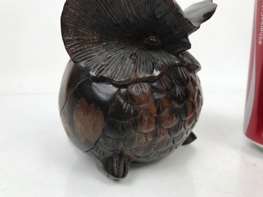 Well Executed Ironwood Owl Wood Carved Sculpture [Photo 2]