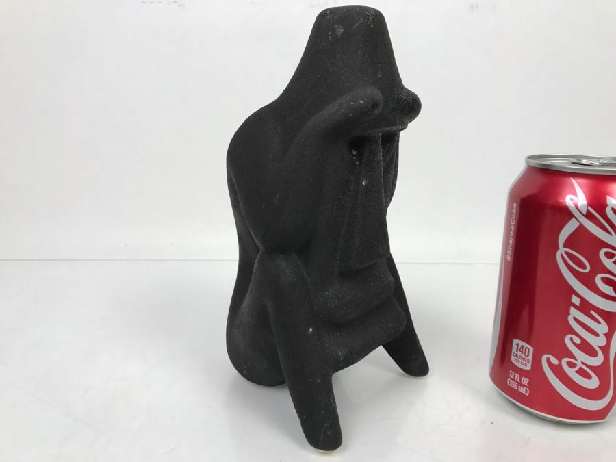 Vintage Black Easter Island Head Style Liquor Decanter [Photo 3]