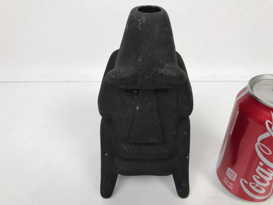 Vintage Black Easter Island Head Style Liquor Decanter [Photo 2]