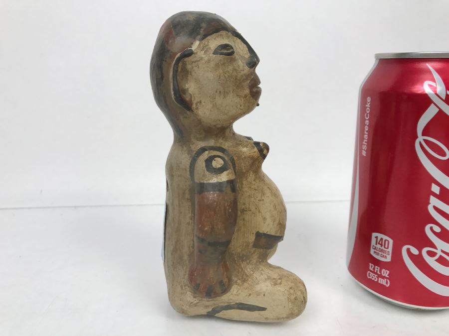 Vintage South American Clay Figure Sculpture