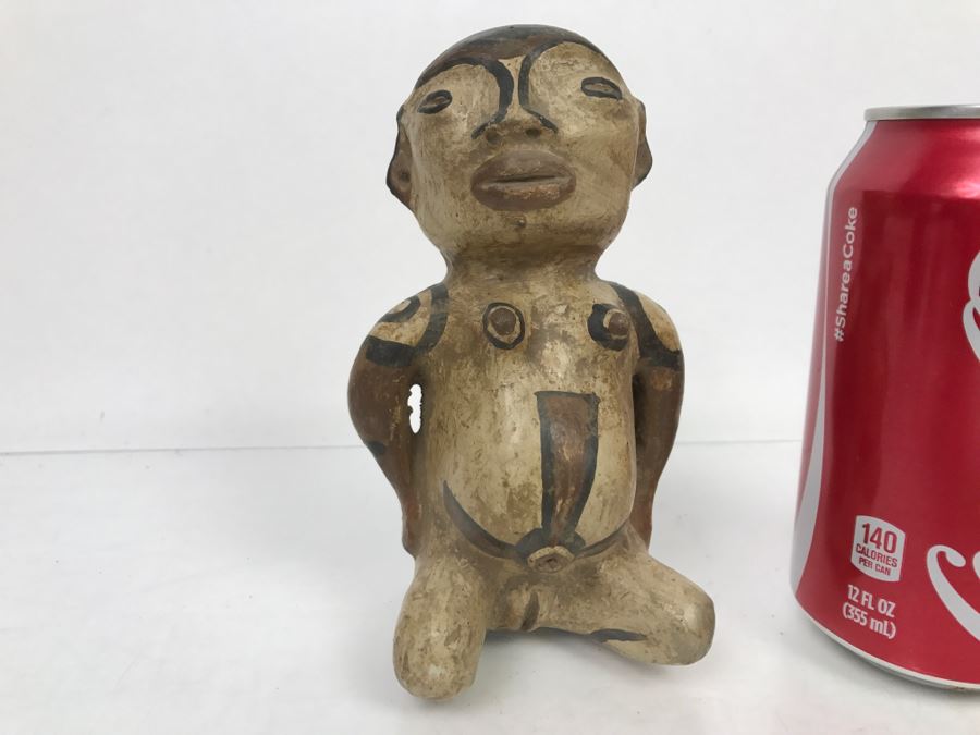 Vintage South American Clay Figure Sculpture