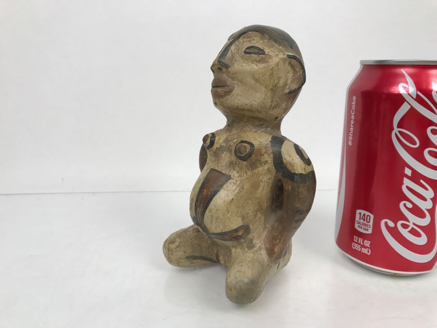 Vintage South American Clay Figure Sculpture