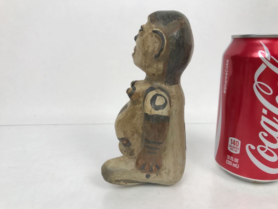 Vintage South American Clay Figure Sculpture