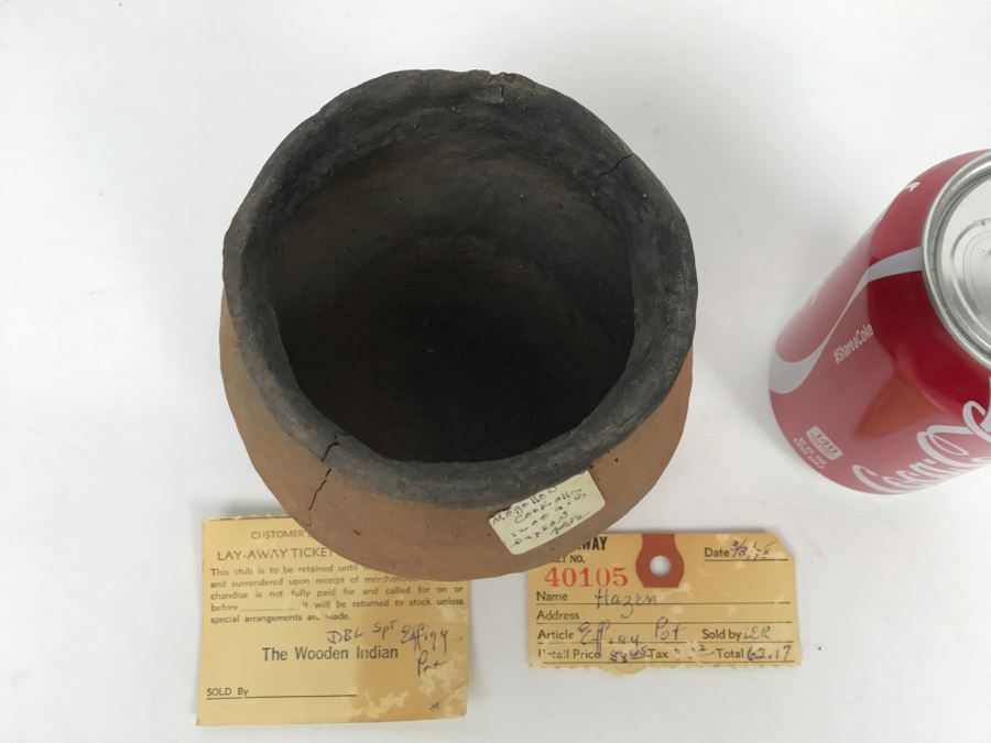Antique Native American Pottery 1200 A.D. Payson, AZ Mogollon Cookolla (Pot Has Crack As Shown) [Photo 5]