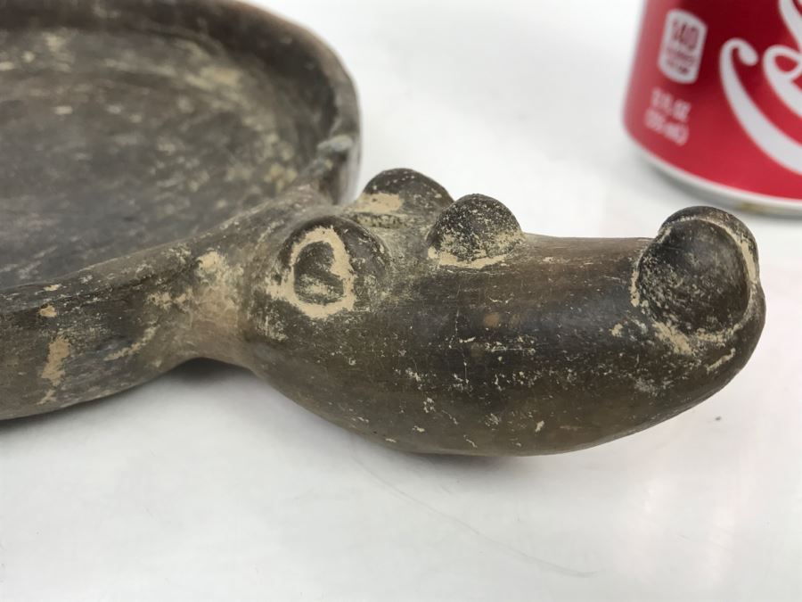 Vintage Southern United States Native American Pottery Dish Note Repair In Photos [Photo 3]