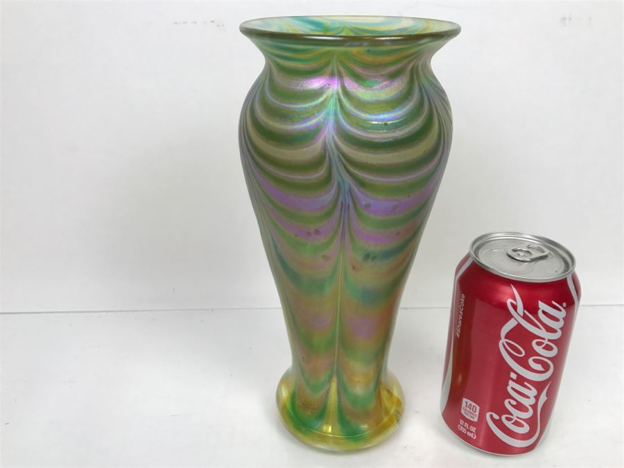 Signed Ivan Adaniya Art Glass Vase 1996 [Photo 2]