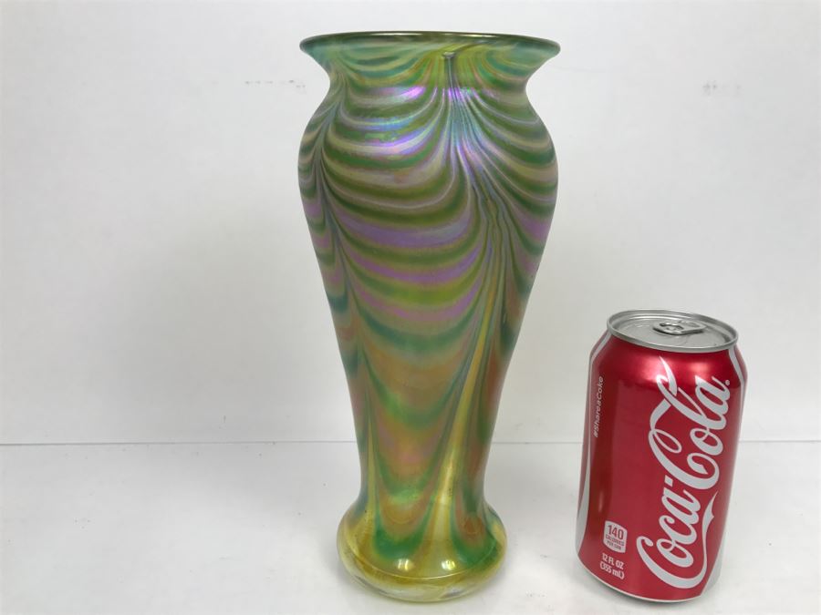 Signed Ivan Adaniya Art Glass Vase 1996 [Photo 5]