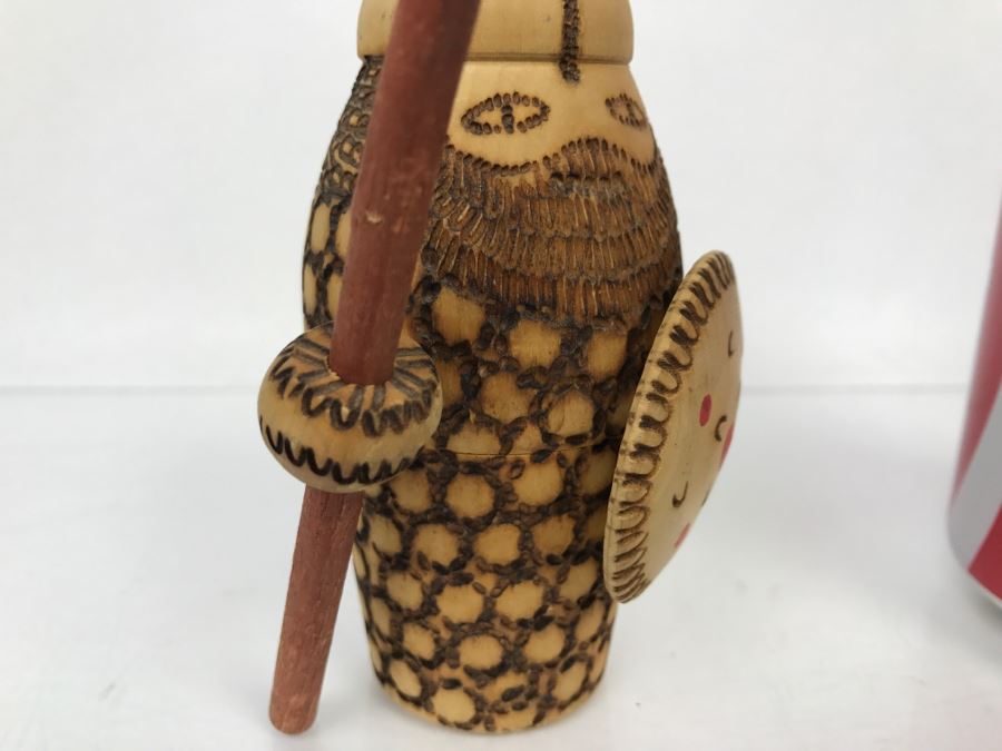 Vintage Wooden Carving Viking Doll [Photo 10]