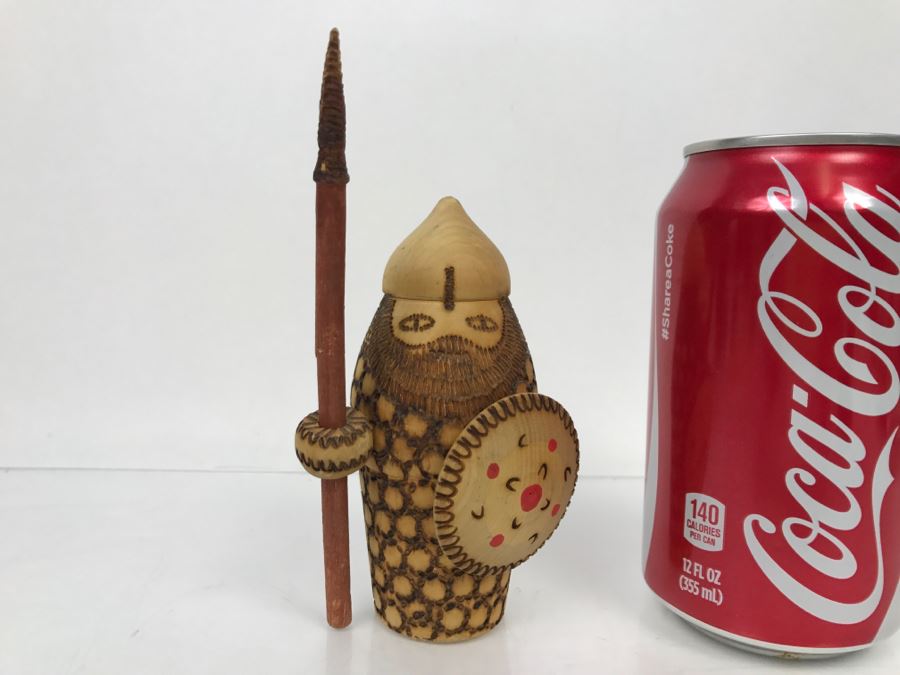 Vintage Wooden Carving Viking Doll [Photo 1]