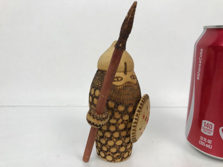 Vintage Wooden Carving Viking Doll [Photo 9]