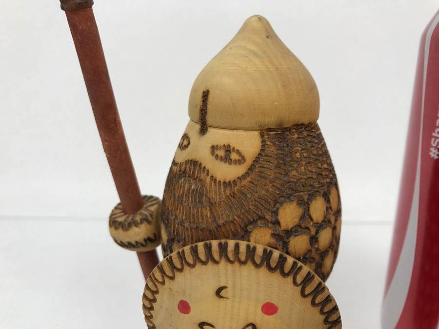Vintage Wooden Carving Viking Doll [Photo 5]