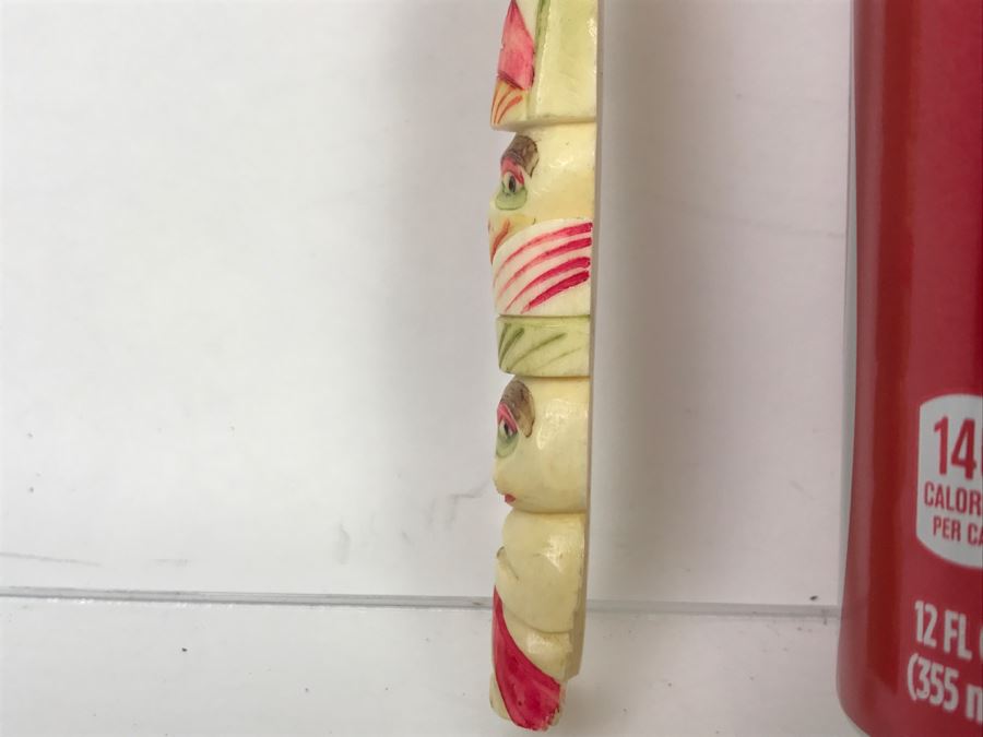 Small Totem Bone Carving Hand Painted [Photo 14]