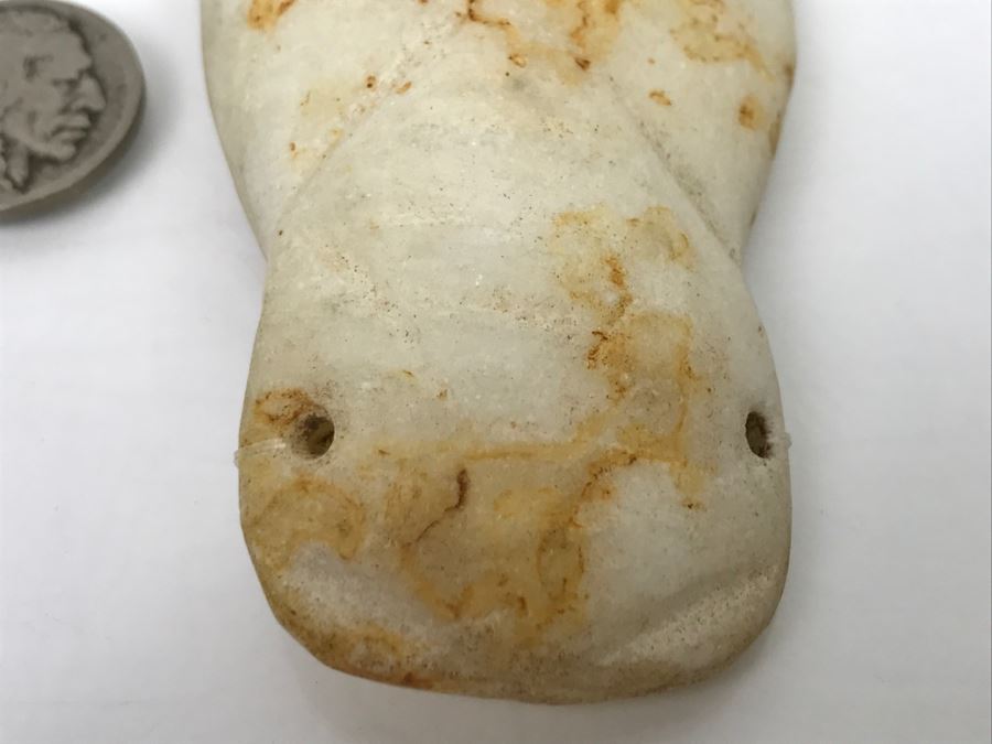 Vintage Unknown Carved White Stone Figure [Photo 8]