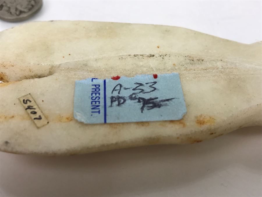 Vintage Unknown Carved White Stone Figure [Photo 13]