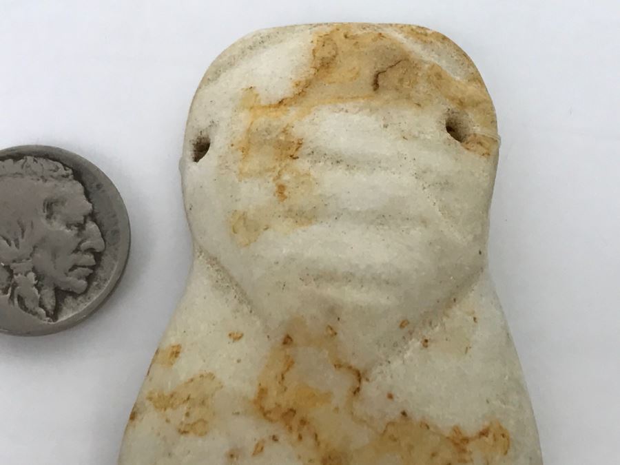 Vintage Unknown Carved White Stone Figure [Photo 9]