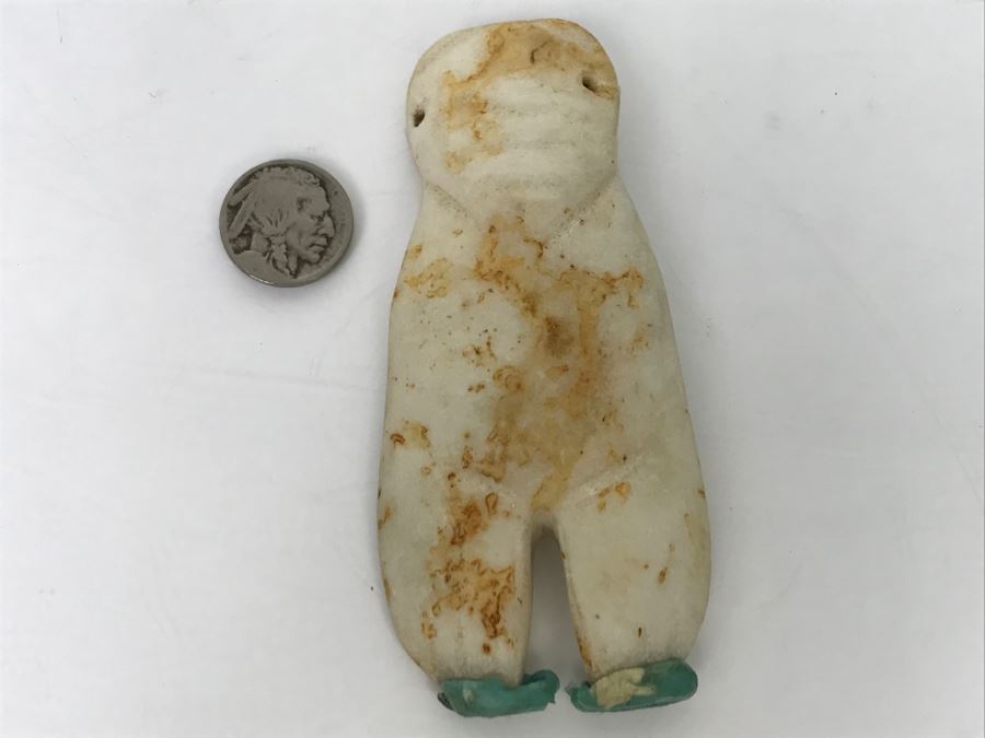Vintage Unknown Carved White Stone Figure [Photo 1]
