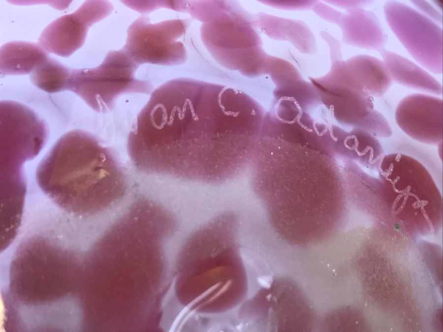 Signed Ivan Adaniya Art Glass Vase 1998 [Photo 9]