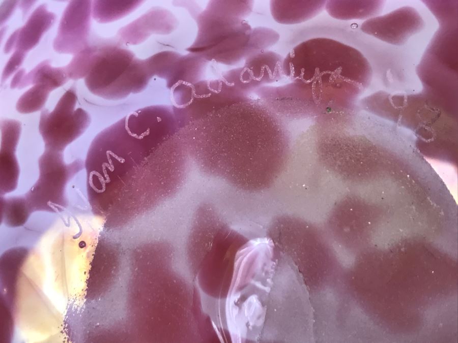 Signed Ivan Adaniya Art Glass Vase 1998 [Photo 10]