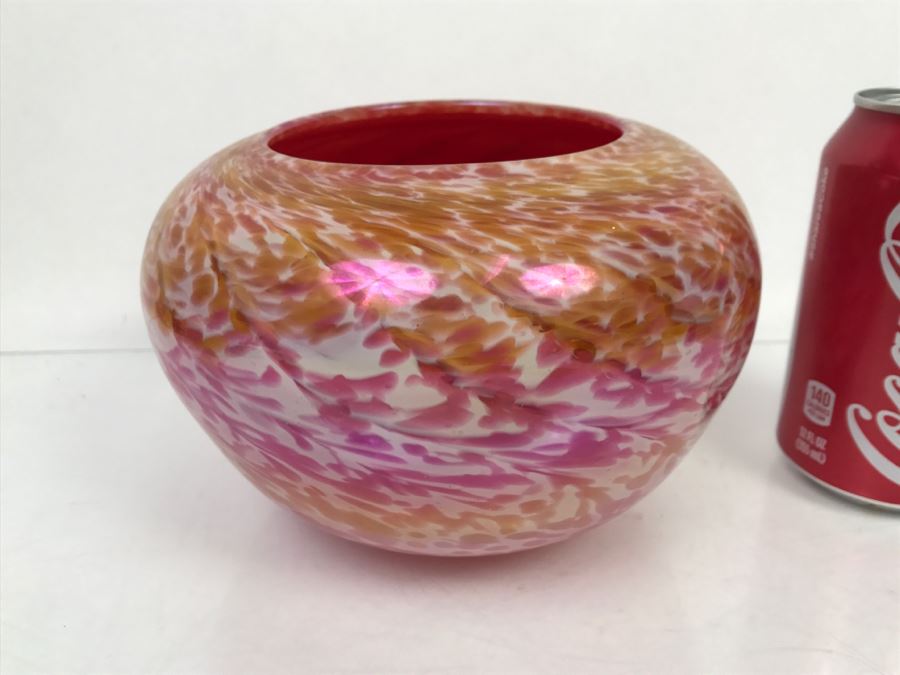 Signed Ivan Adaniya Art Glass Vase 1998 [Photo 2]