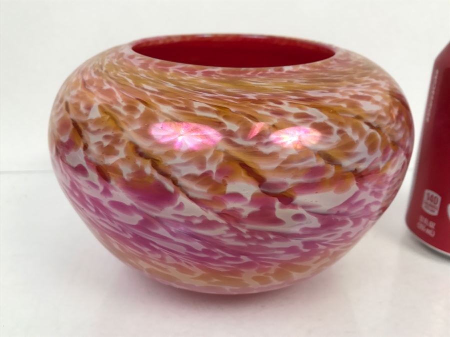 Signed Ivan Adaniya Art Glass Vase 1998 [Photo 5]