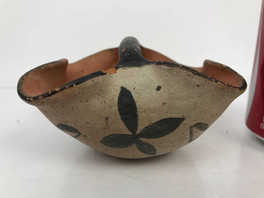 Signed Native American Pottery Blanco (Note Crack In Photos) [Photo 2]