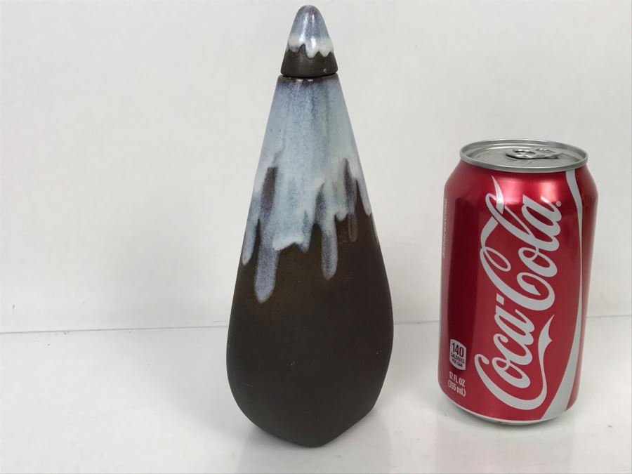 Vintage Japanese Glaze Pottery Decanter With Stopper [Photo 3]