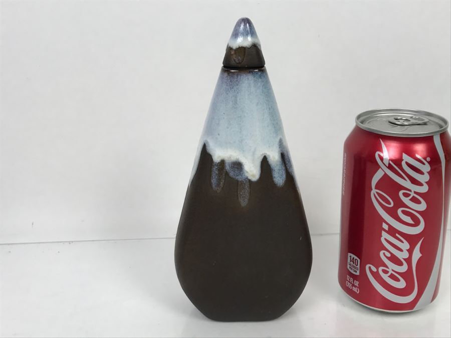 Vintage Japanese Glaze Pottery Decanter With Stopper [Photo 4]