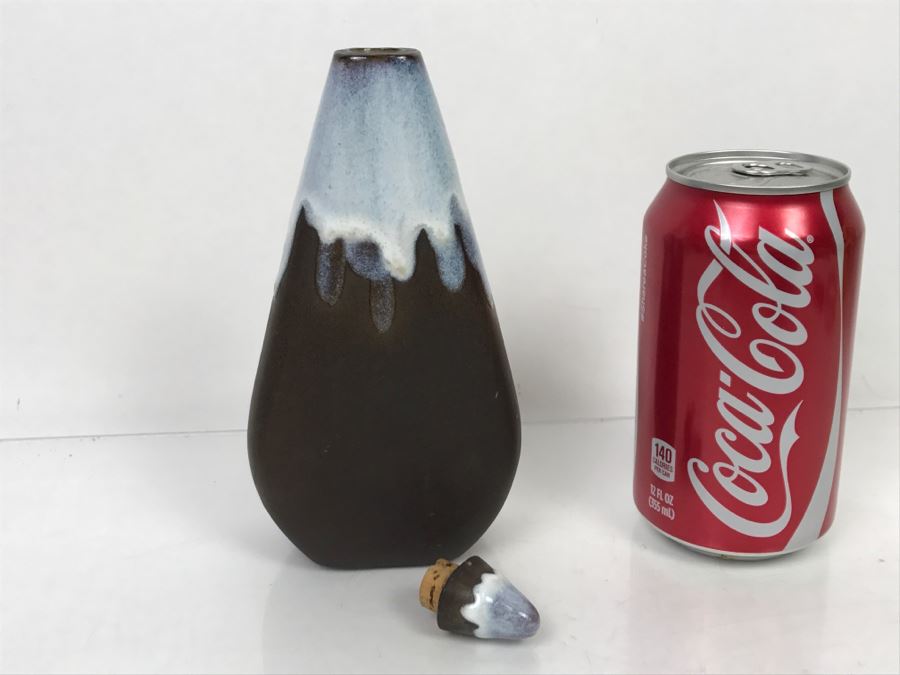 Vintage Japanese Glaze Pottery Decanter With Stopper [Photo 7]