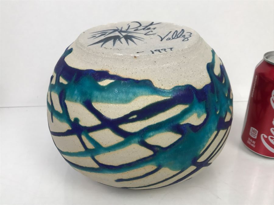 Signed Peter C Vallez Studio Art Pottery Vintage 1997 [Photo 12]