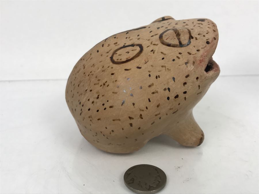 Maricopa Pee-Posh Potter M. Sunn Mable Sunn Pottery Of Frog Sculpture [Photo 7]