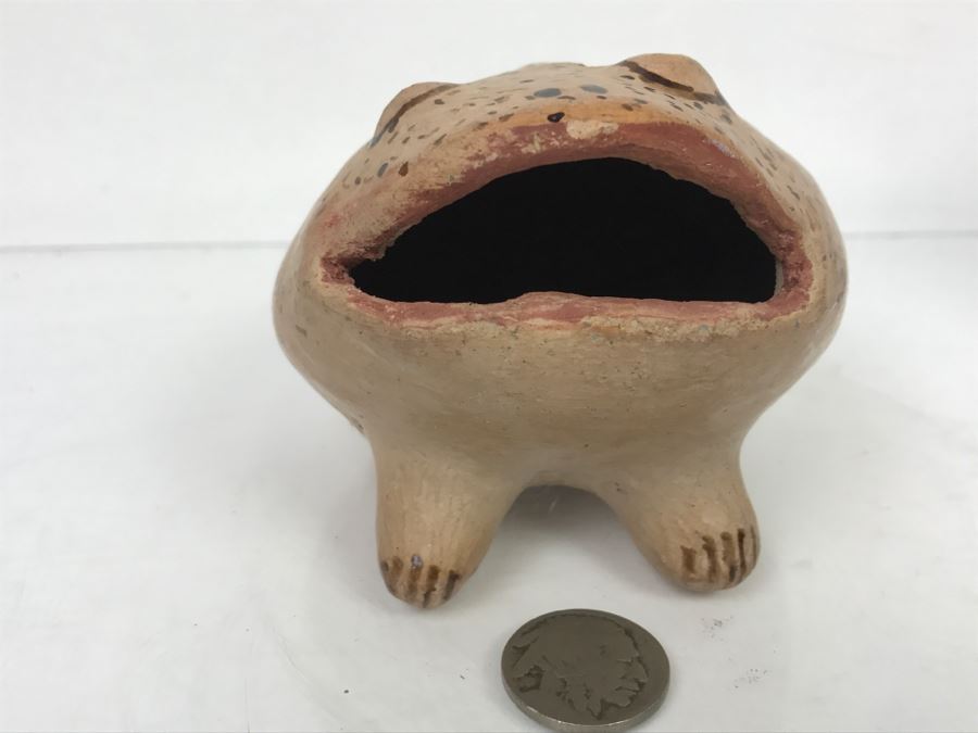 Maricopa Pee-Posh Potter M. Sunn Mable Sunn Pottery Of Frog Sculpture [Photo 8]