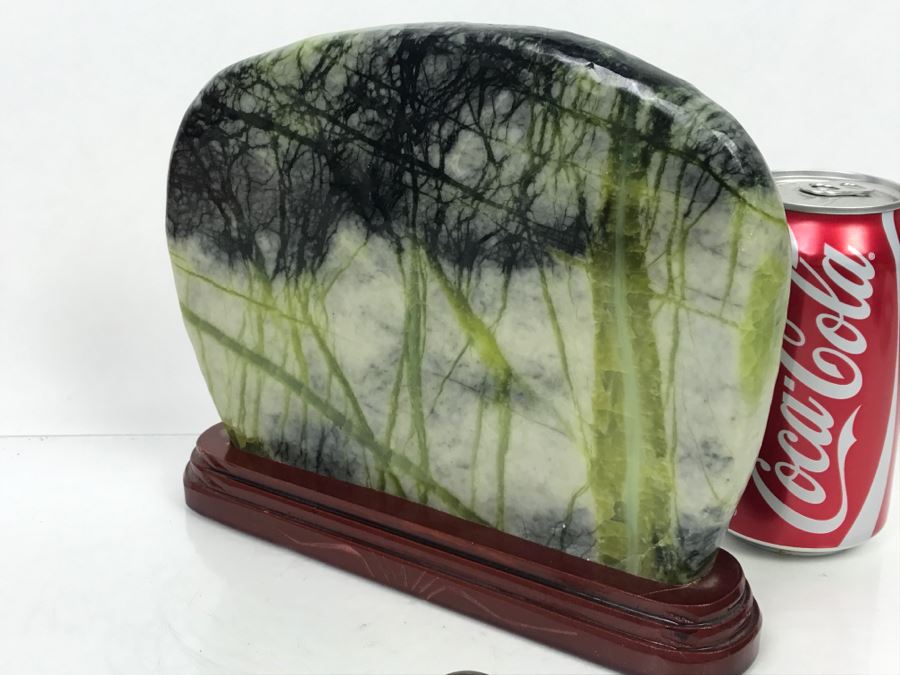 Mixed Stone Plein-Air Artwork Tree Scene On Wooden Stand [Photo 10]