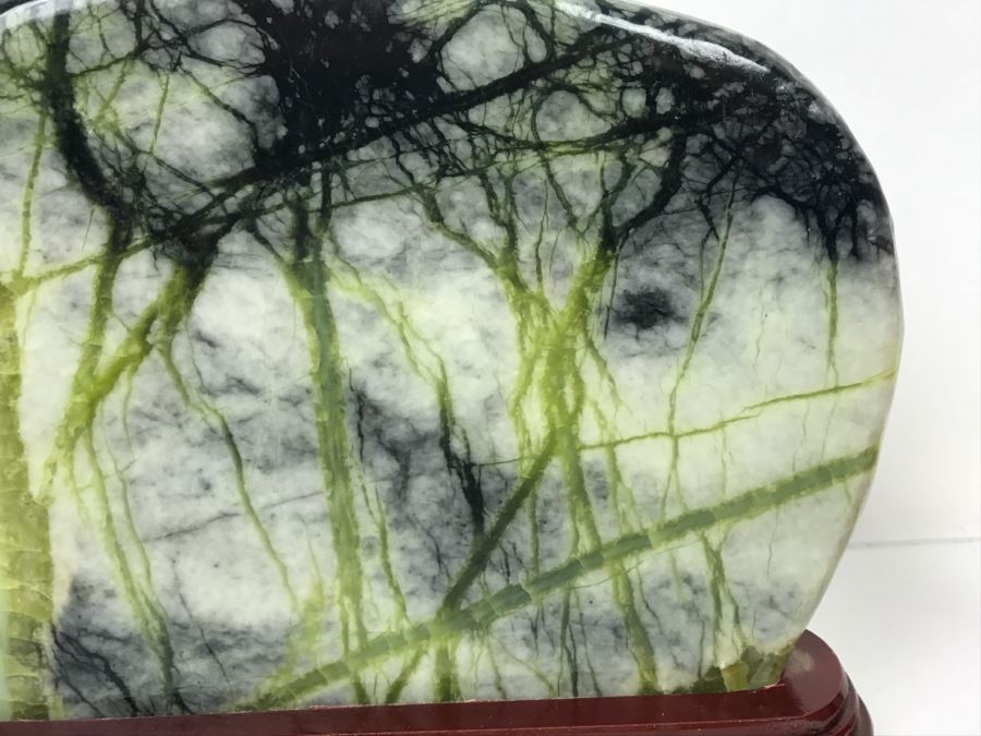 Mixed Stone Plein-Air Artwork Tree Scene On Wooden Stand [Photo 6]