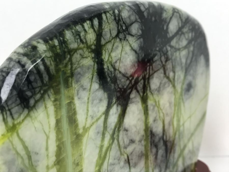 Mixed Stone Plein-Air Artwork Tree Scene On Wooden Stand [Photo 9]