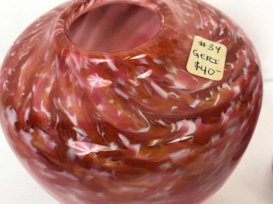 Signed Ivan Adaniya Art Glass Vessel Vase Vintage 1998 [Photo 4]