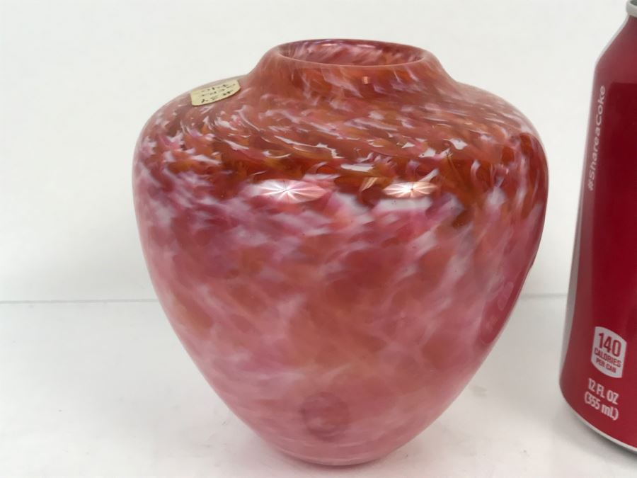 Signed Ivan Adaniya Art Glass Vessel Vase Vintage 1998 [Photo 7]