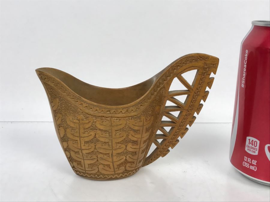 Carved Wooden Cup From Yugoslavia