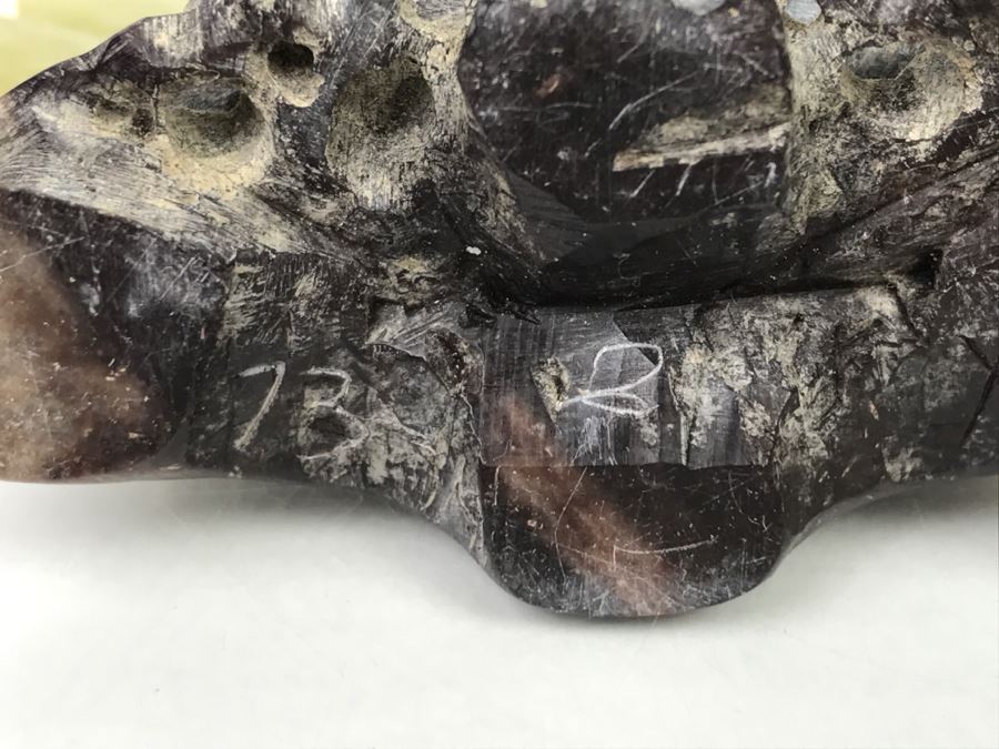 Nice Asian Soapstone Hand Carved Peacock Flower Sculpture Art [Photo 13]