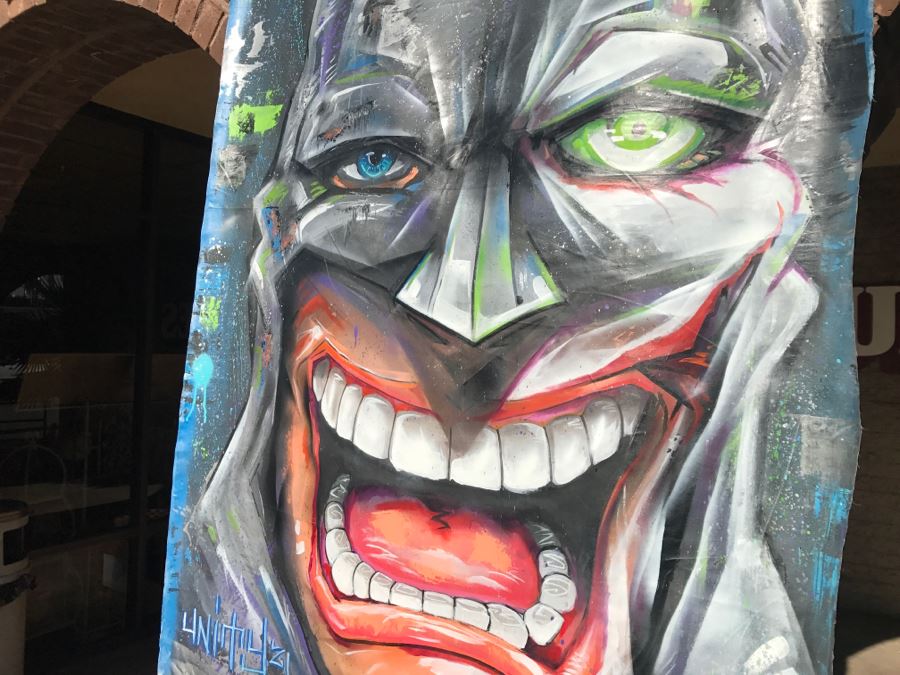 Large Original Painting On Canvas Of Batman Joker Hybrid Signed Unity21 [Photo 21]