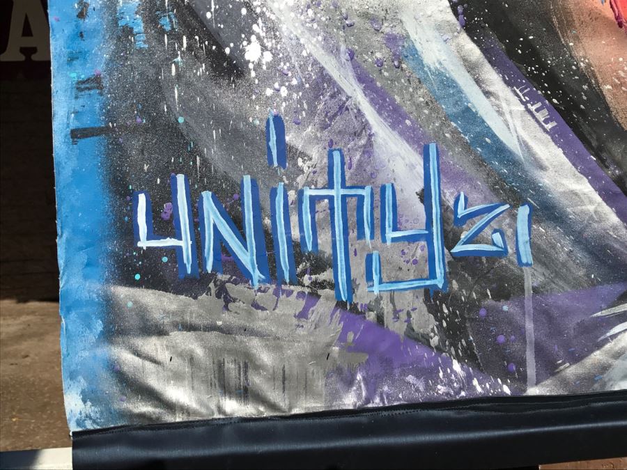 Large Original Painting On Canvas Of Batman Joker Hybrid Signed Unity21 [Photo 25]