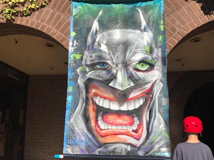 Large Original Painting On Canvas Of Batman Joker Hybrid Signed Unity21 [Photo 12]