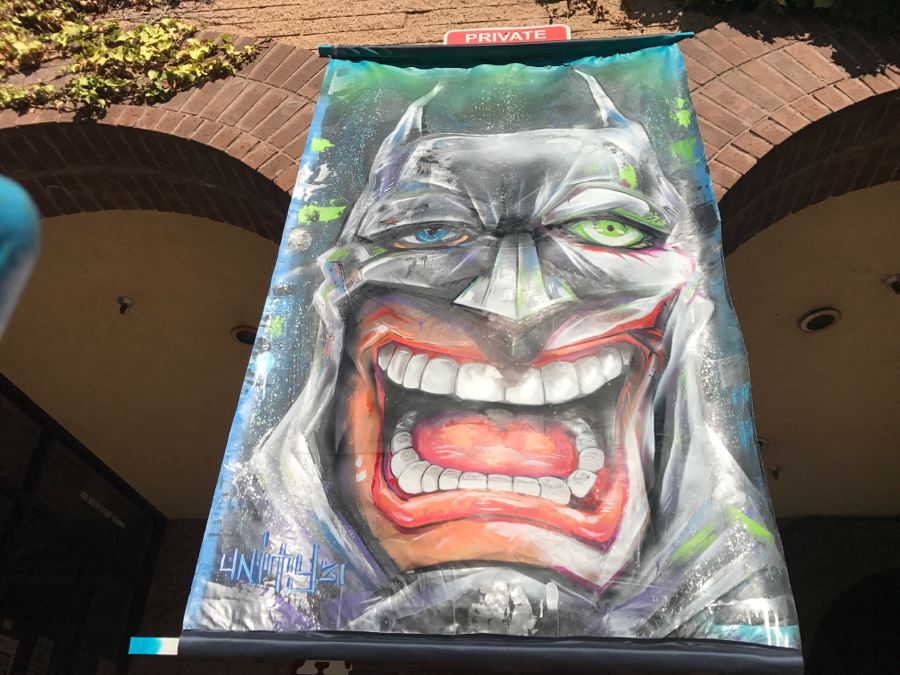 Large Original Painting On Canvas Of Batman Joker Hybrid Signed Unity21 [Photo 6]