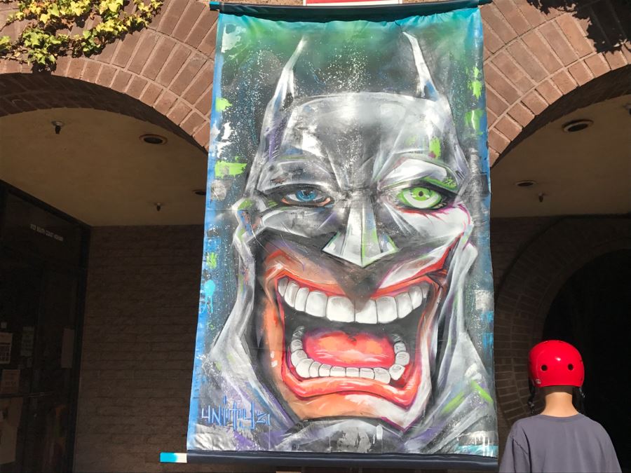Large Original Painting On Canvas Of Batman Joker Hybrid Signed Unity21