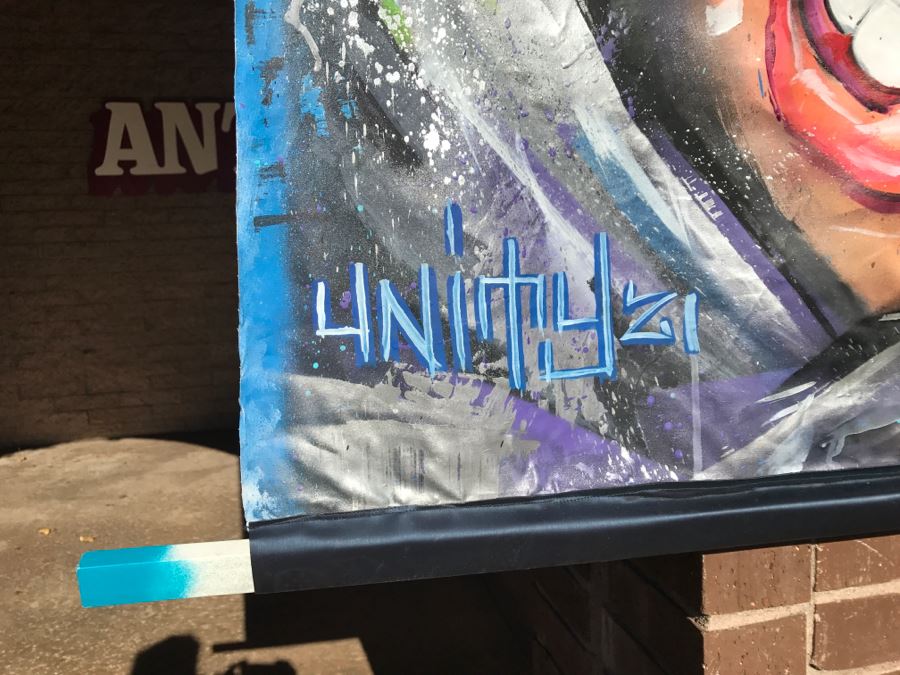 Large Original Painting On Canvas Of Batman Joker Hybrid Signed Unity21 [Photo 16]