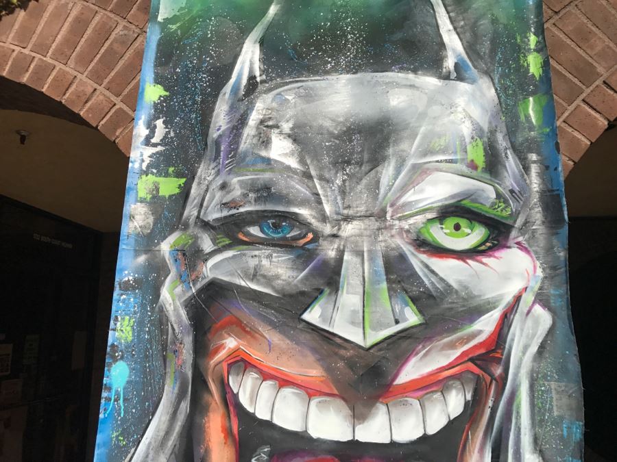 Large Original Painting On Canvas Of Batman Joker Hybrid Signed Unity21 [Photo 22]