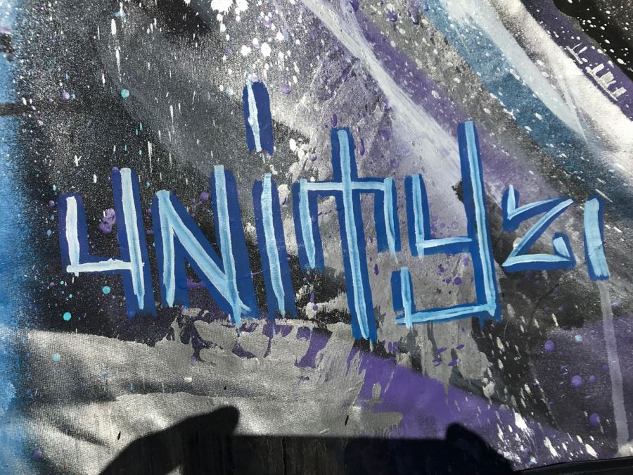 Large Original Painting On Canvas Of Batman Joker Hybrid Signed Unity21 [Photo 5]