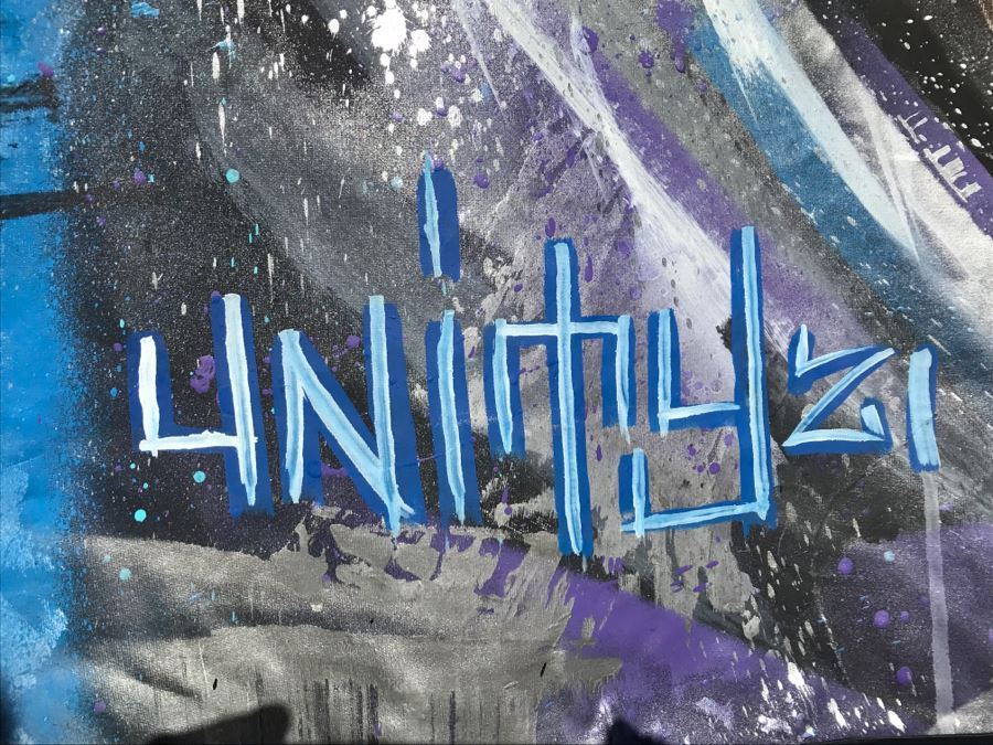 Large Original Painting On Canvas Of Batman Joker Hybrid Signed Unity21 [Photo 26]